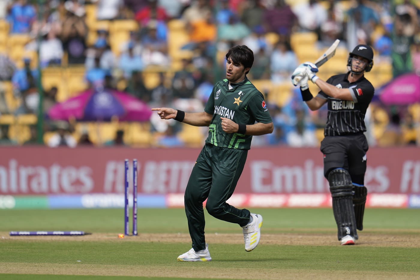 Mohammad Wasim took three wickets amid the New Zealand onslaught, cricket action hd pics