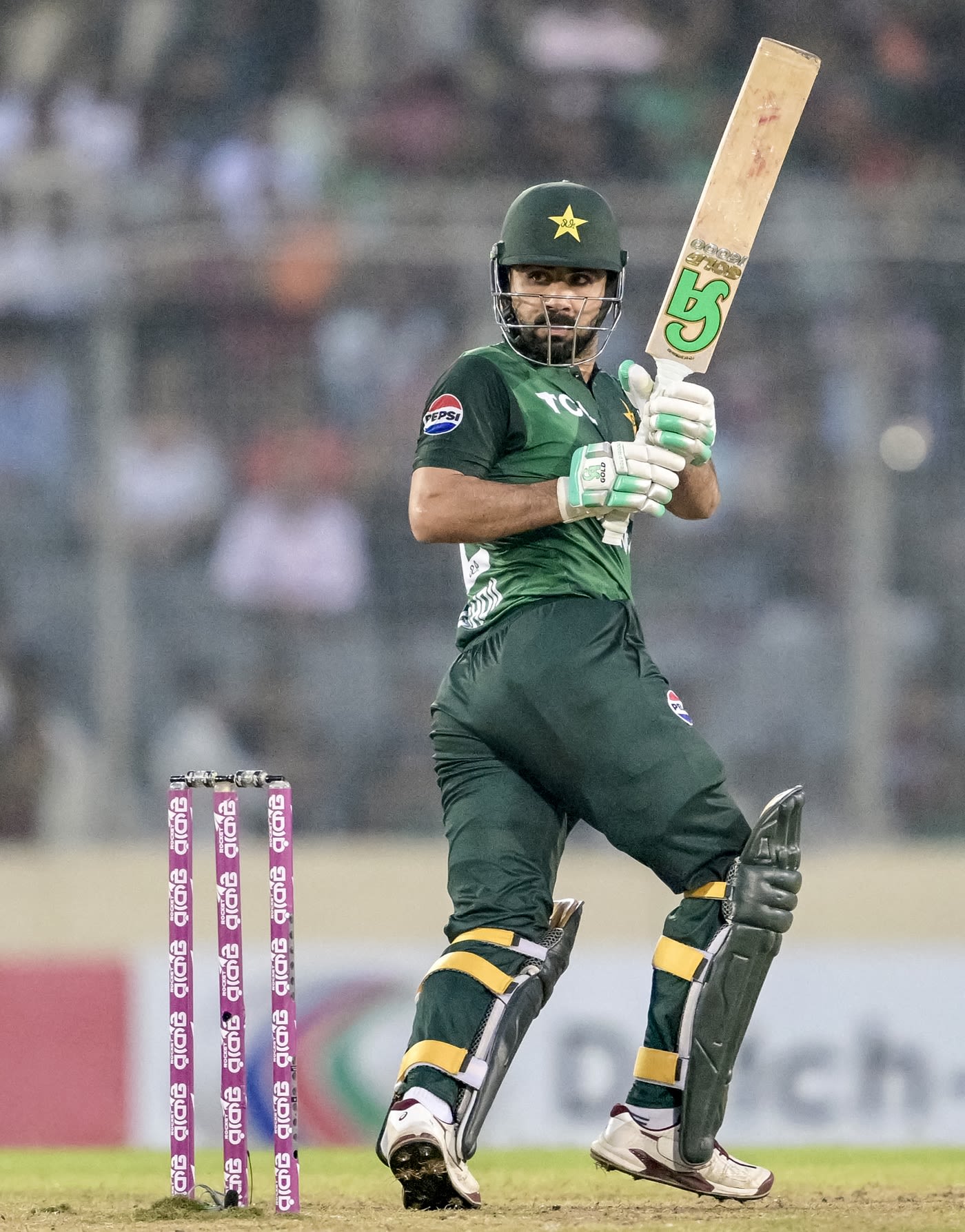Khushdil Shah tucks one around the corner, batting action, cricket hd pics
