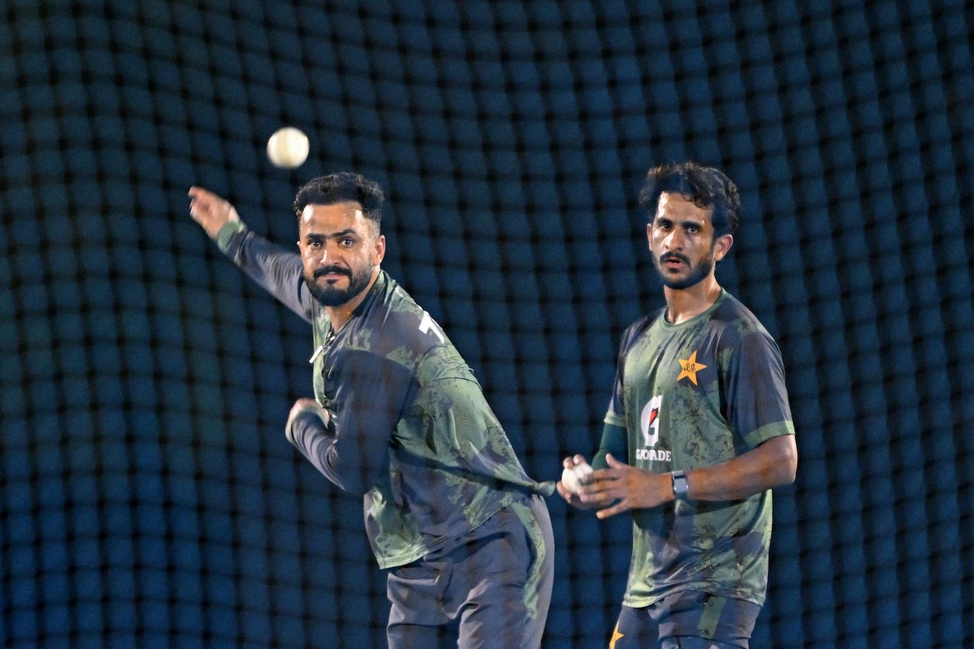 Mohammad Nawaz and Hasan Ali in the nets, practice session cricket hd pics