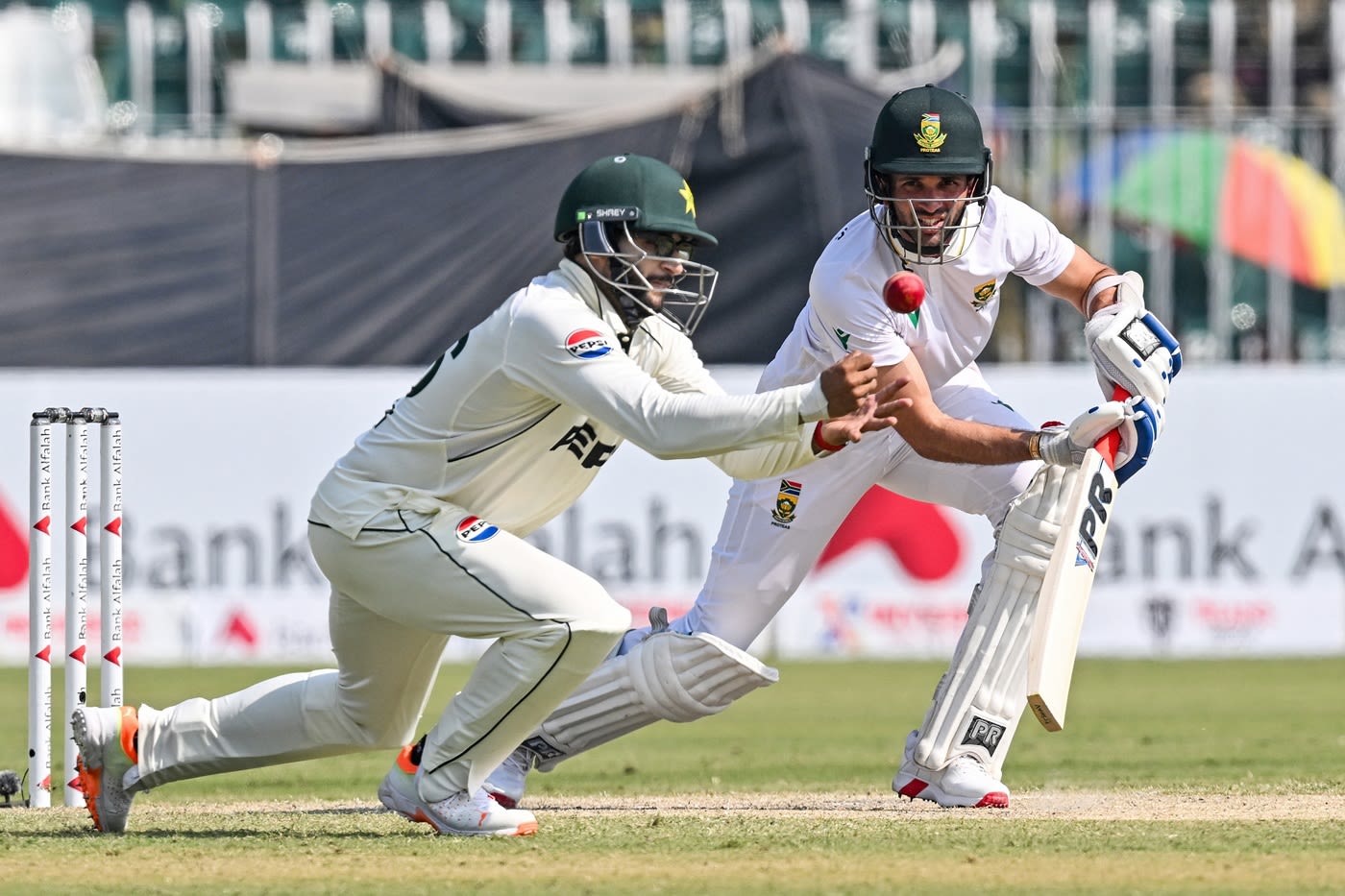 Imam-ul-Haq put down Keshav Maharaj at point, cricket match hd pics