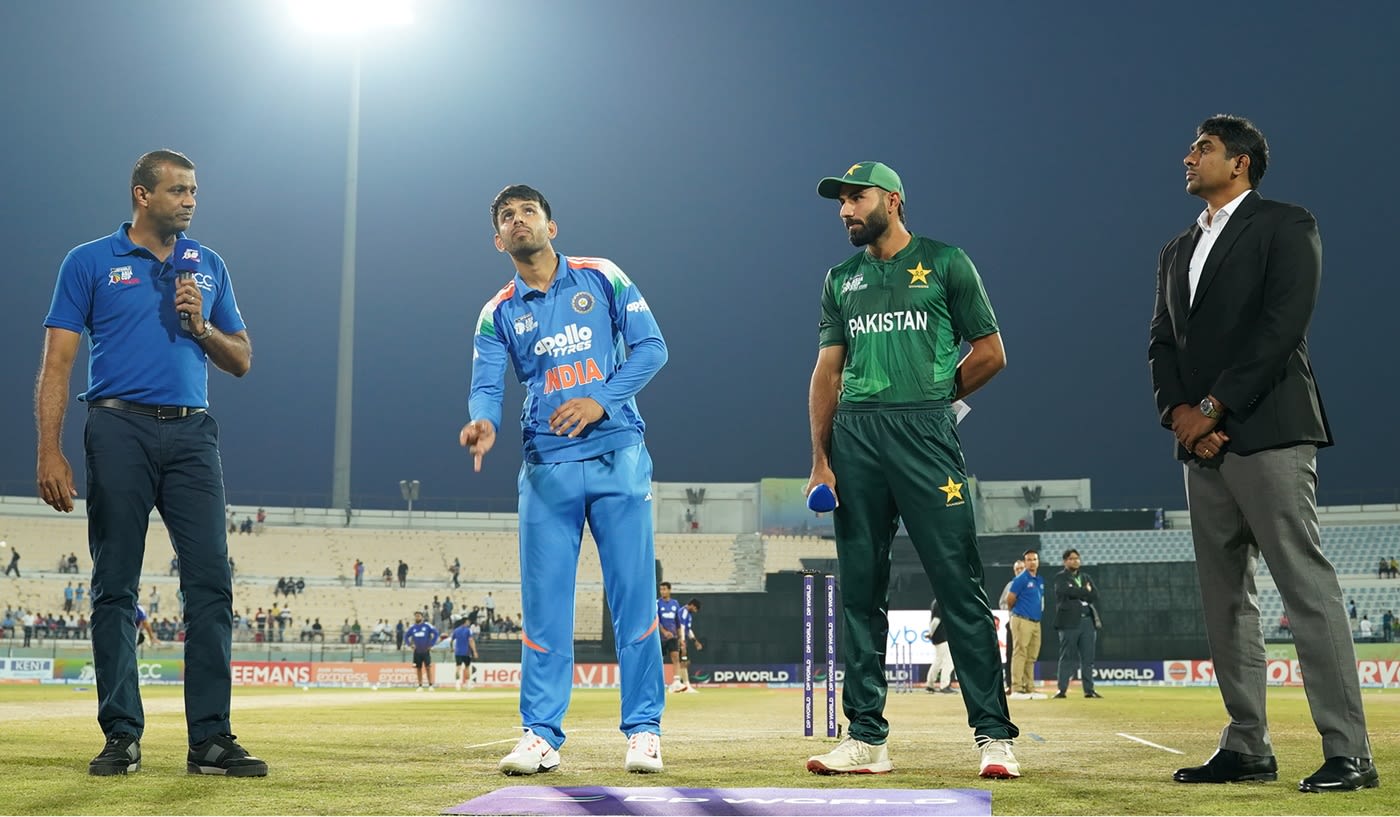 Captains Jitesh Sharma and Irfan Khan at the toss, match start wallpaper photo