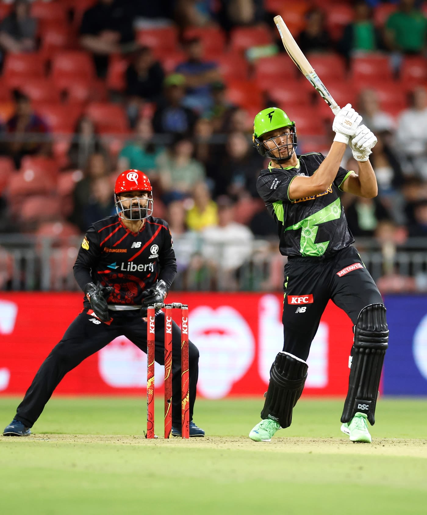 Chris Green's late onslaught transformed the contest, cricket action wallpaper photo