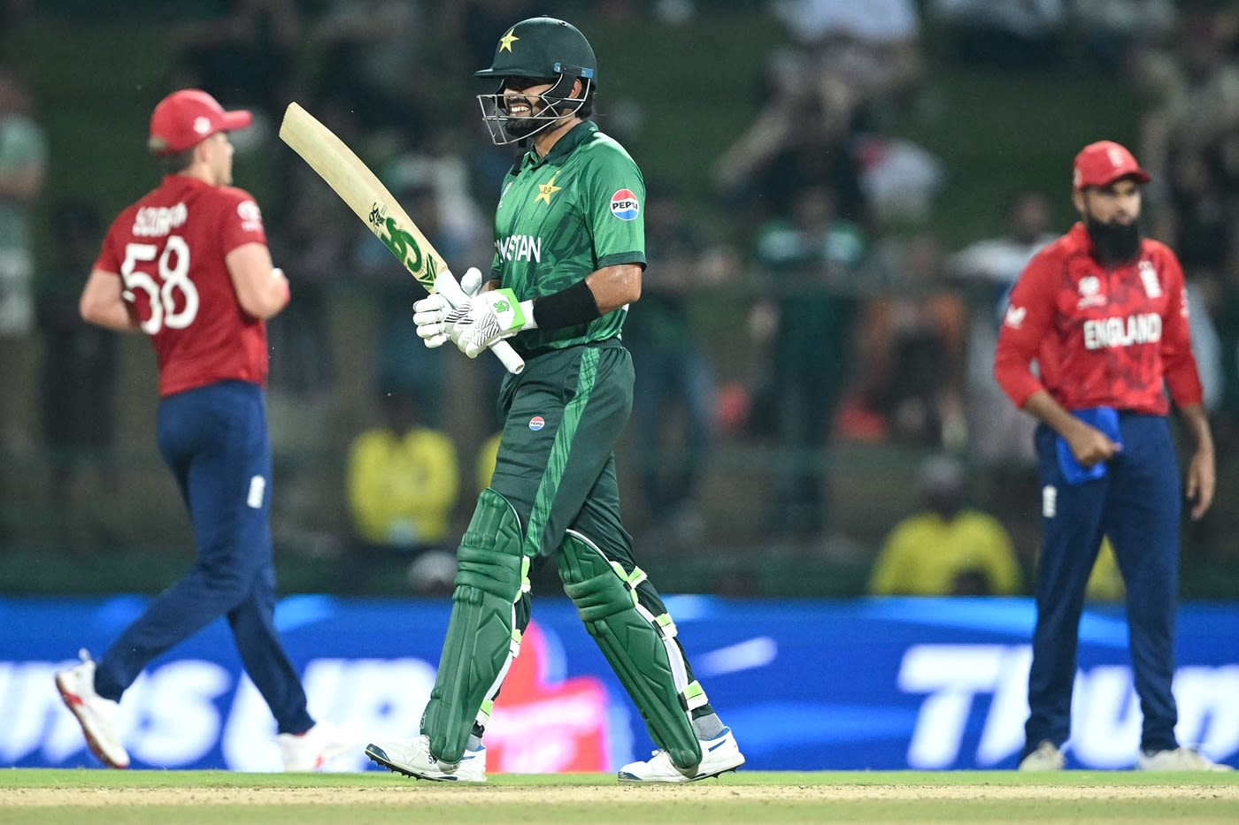 Babar Azam walks back after a painstaking 25 off 24, cricket match hd pics