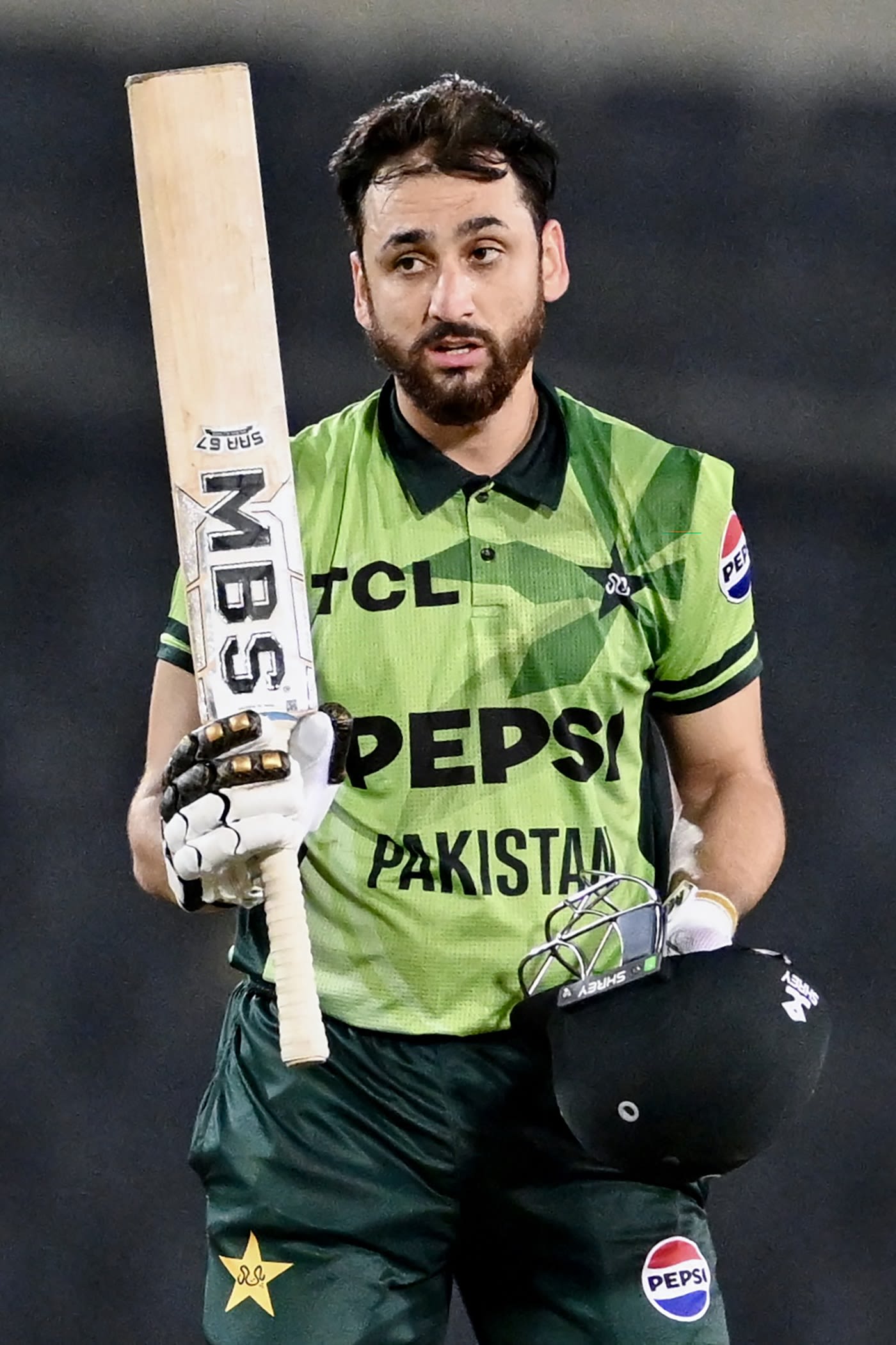 Salman Ali Agha hit 106 off 98 balls, century celebration photo
