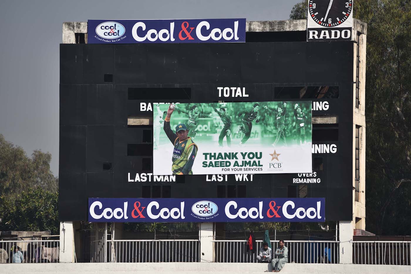 The scorecard paid a tribute to Saeed Ajmal