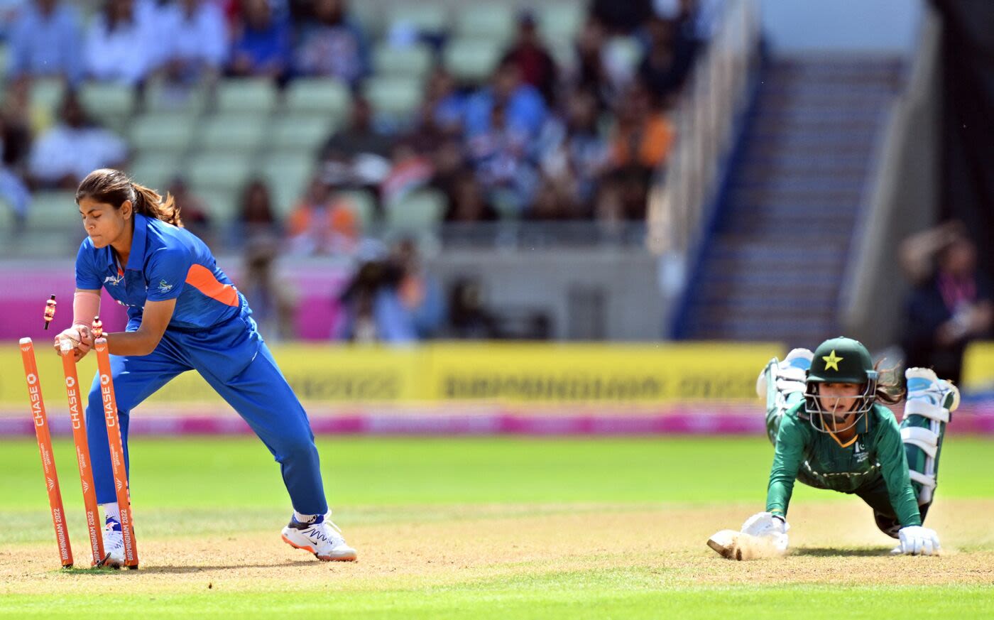 Tuba Hassan was one of three Pakistan batters run out on the day