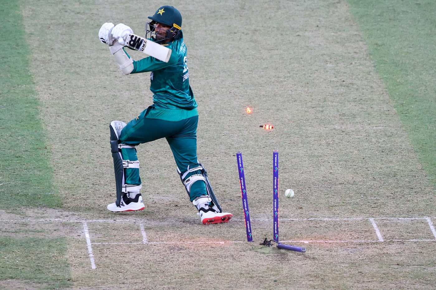 Shahnawaz Dahani is bowled