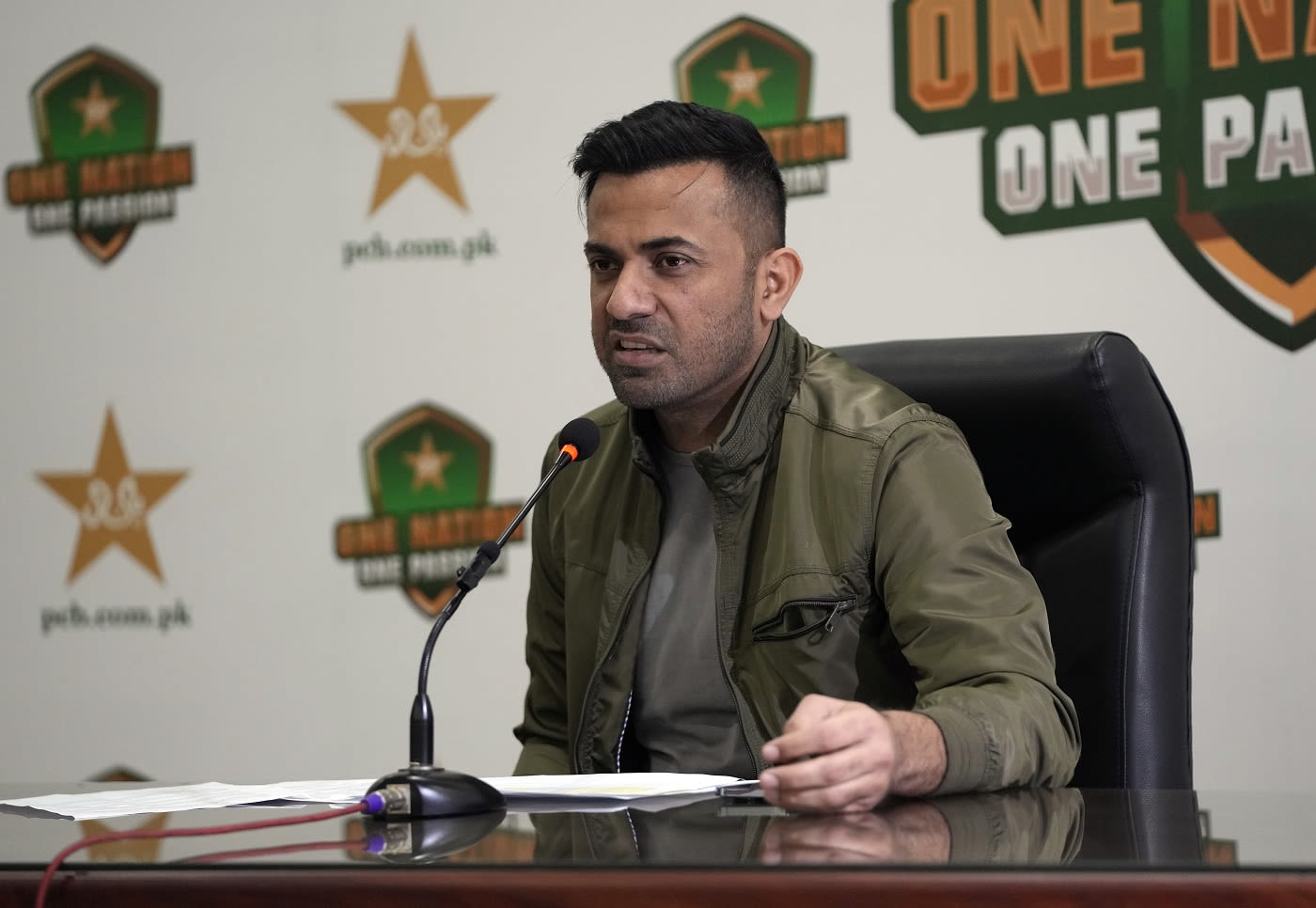 Pakistan chief selector Wahab Riaz announced the squad for the Tests against Australia