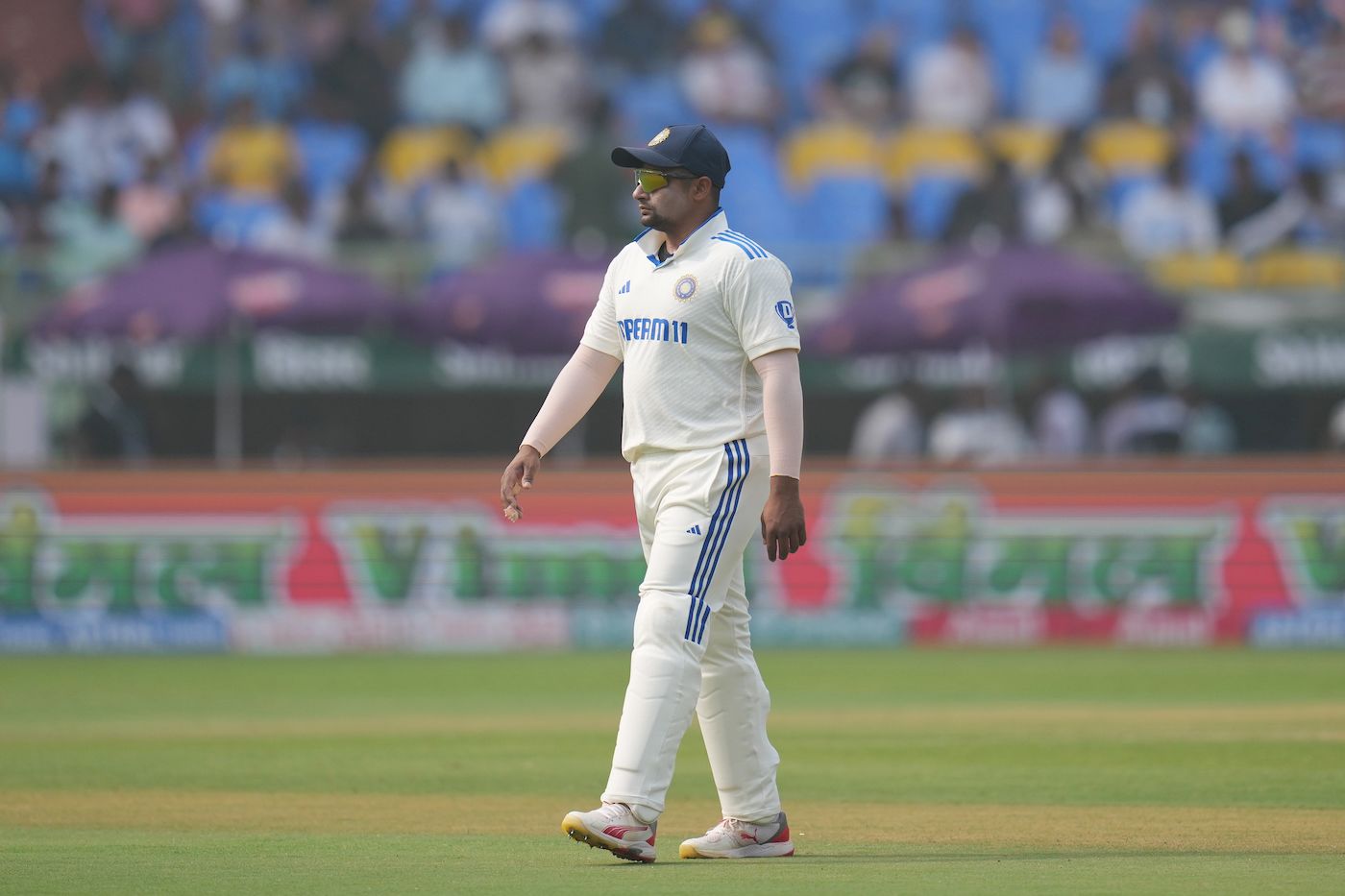 Sarfaraz Khan was on the field as a substitute