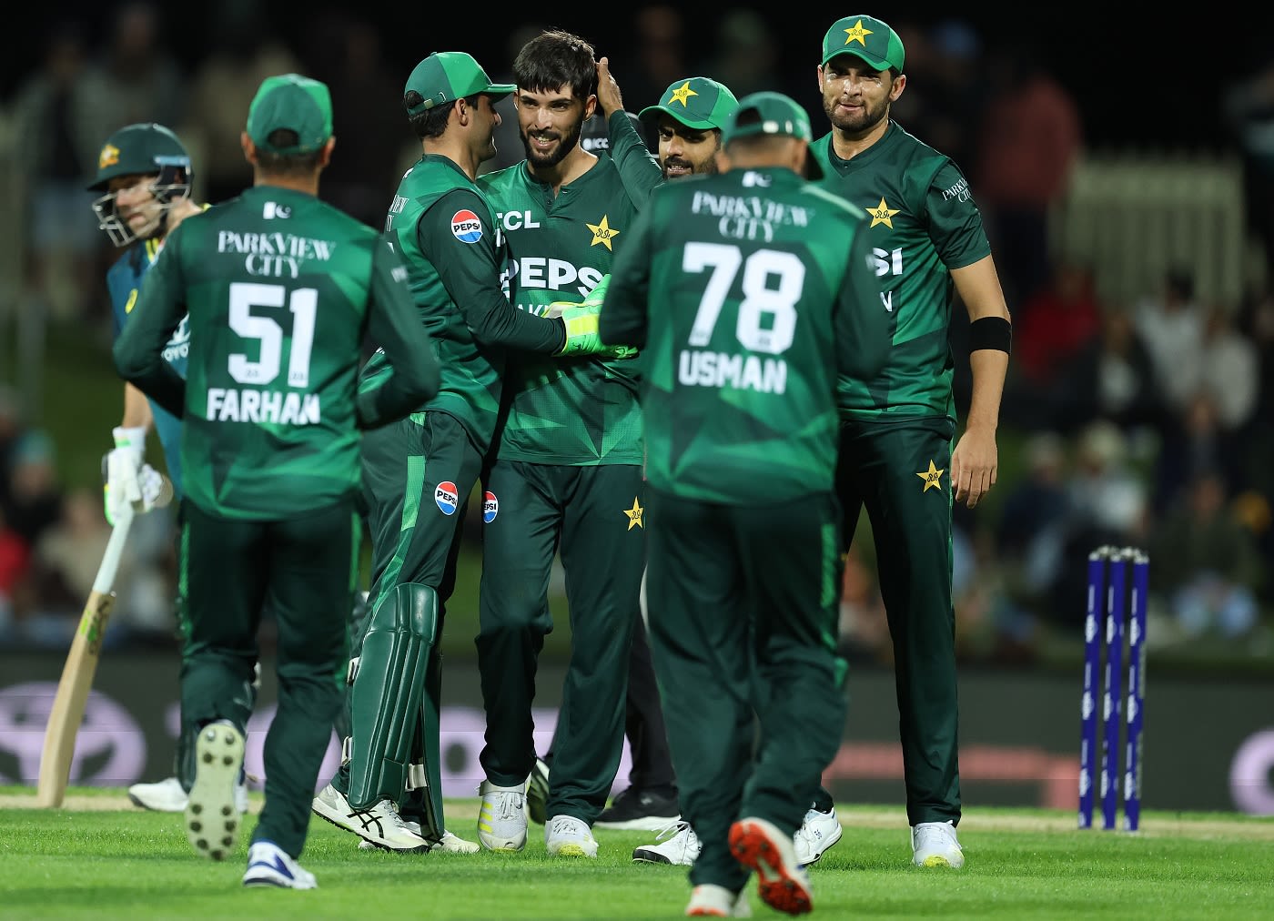 Debutant Jahandad Khan struck in his second over