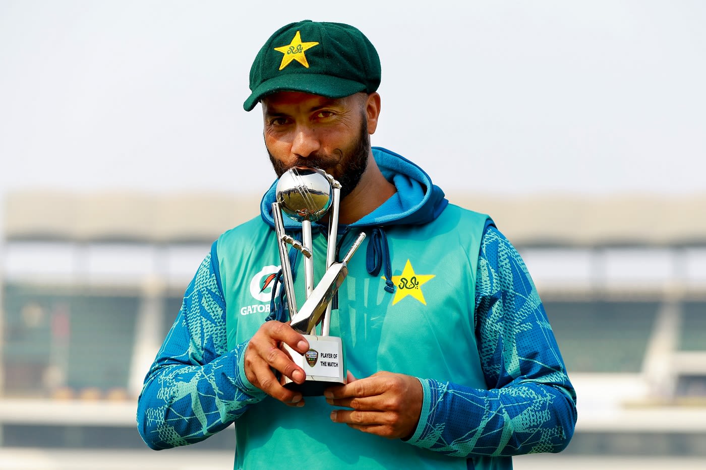 Sajid Khan was the Player of the Match for his nine wickets in the Test
