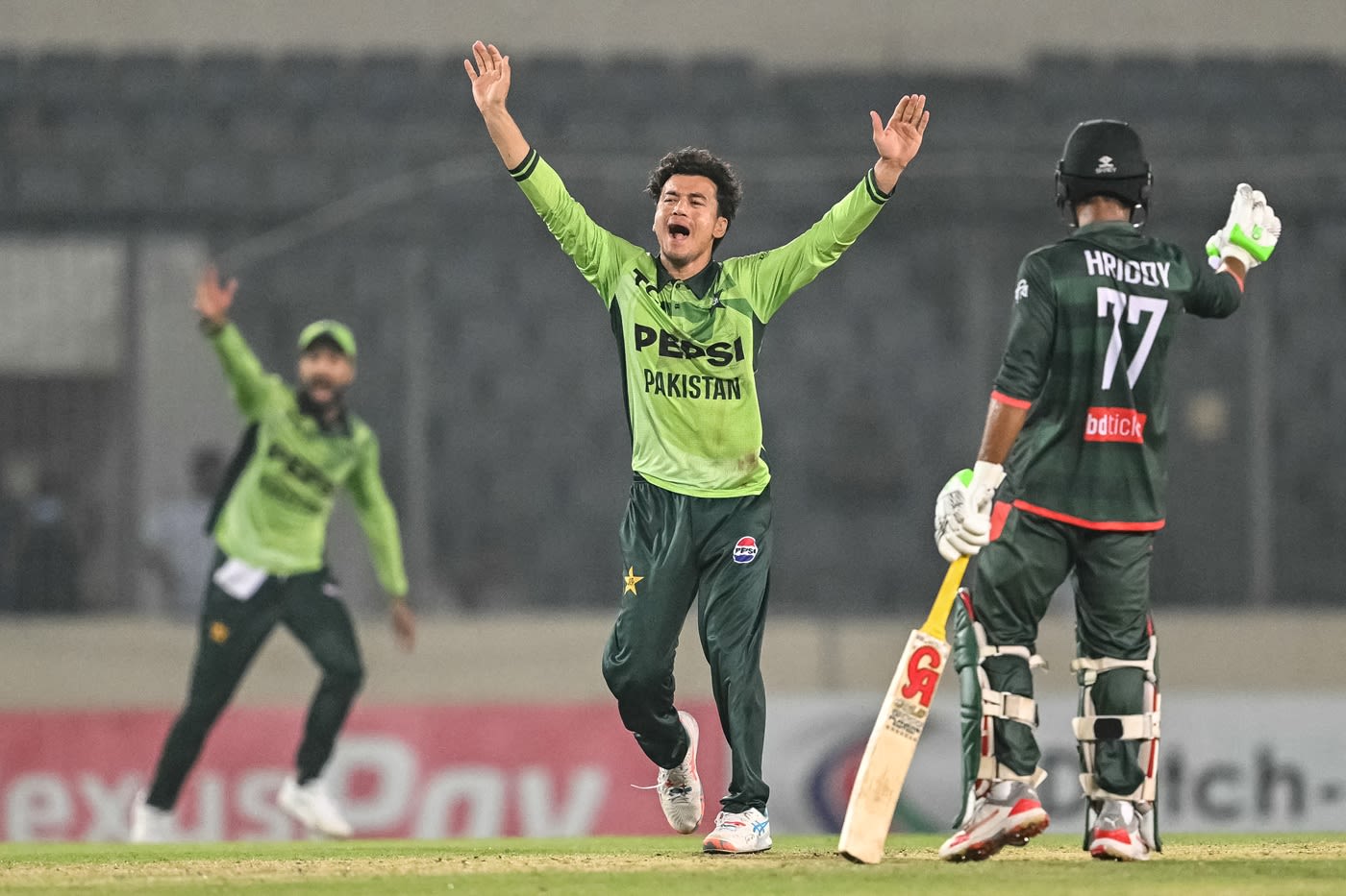 Maaz Sadaqat took a three-wicket haul
