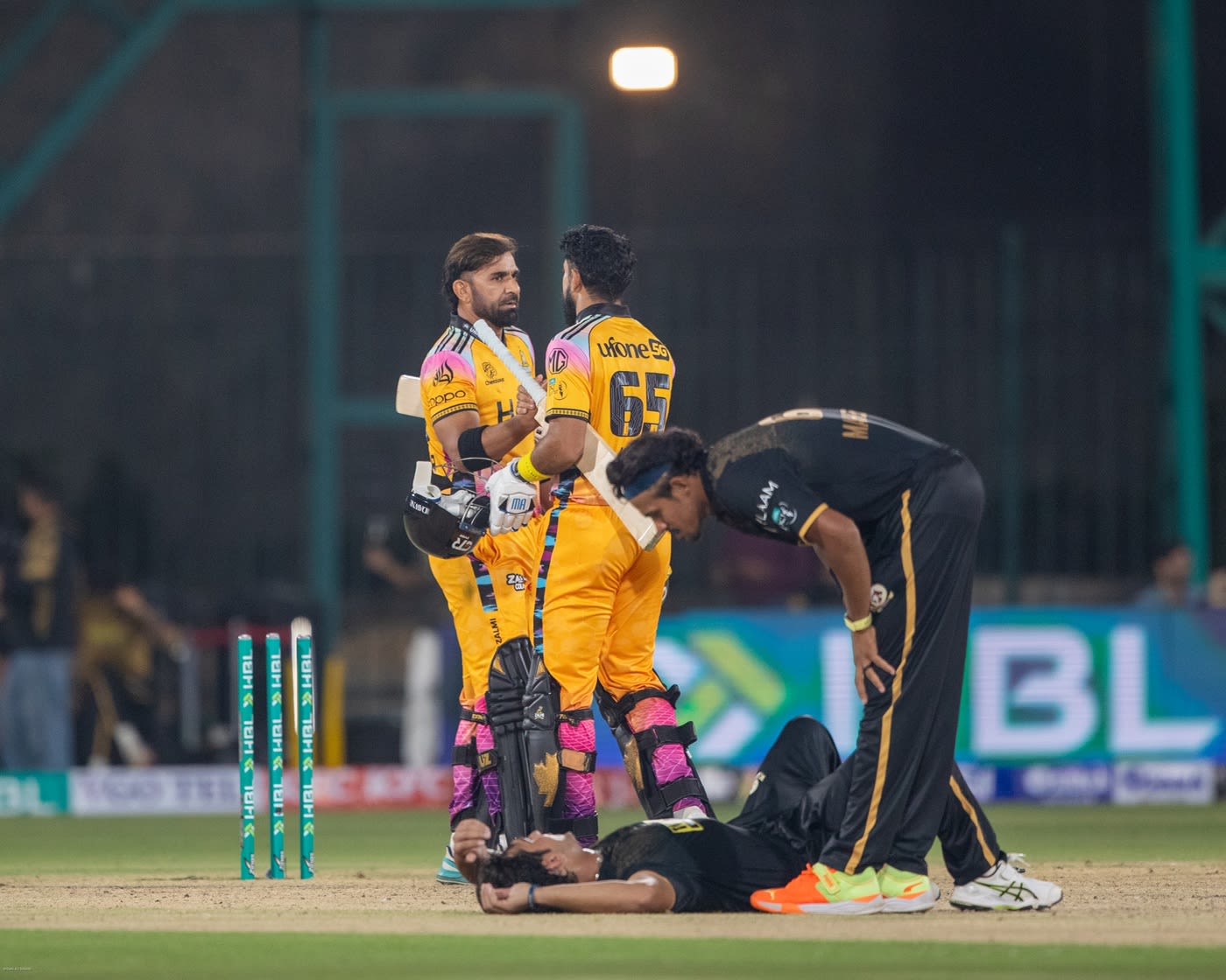 The reactions say it all as Peshawar Zalmi hung on for a last-ball win