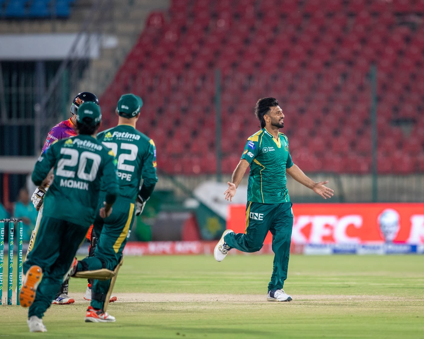 Mohammad Imran picked up 1 for 9 off his three overs